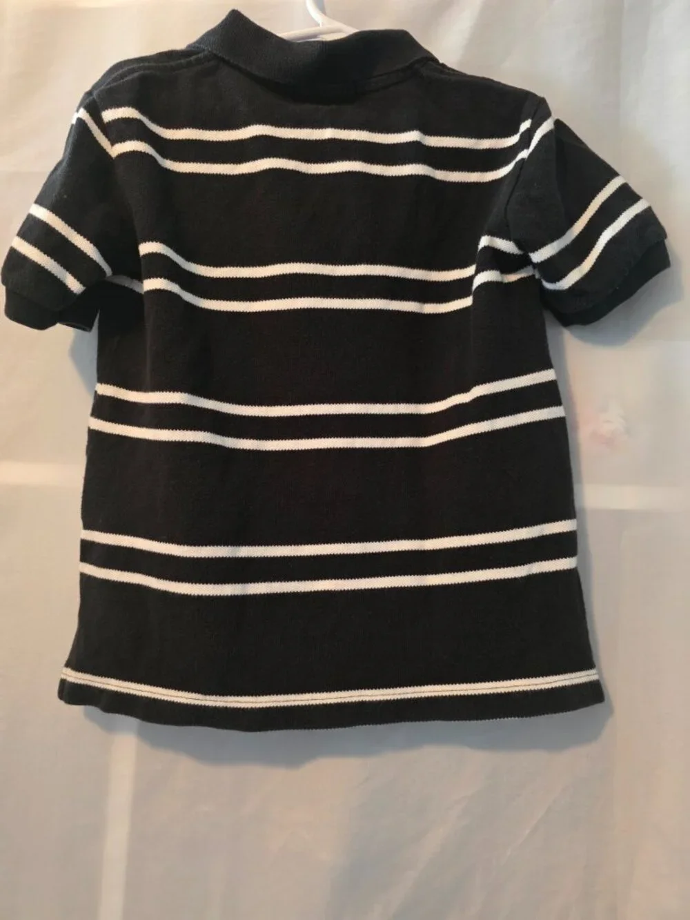 Kids Polo Ralph Lauren Black/White Stripe Polo, Size 4T